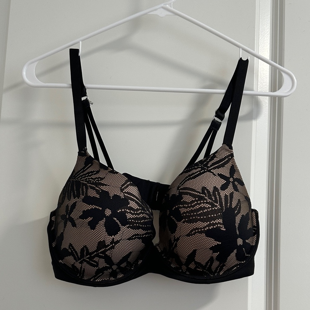Aerie Black Floral Lace Bra